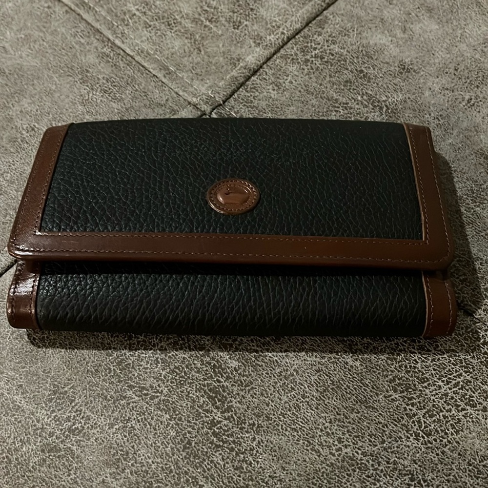 Dooney and Bourke Vintage Cardholder Bifold Wallet black and brown